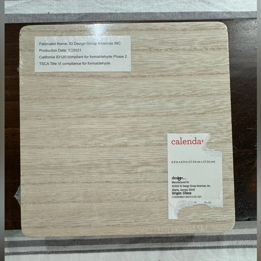 Perpetual calendar.